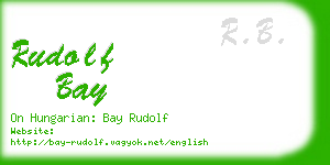 rudolf bay business card
